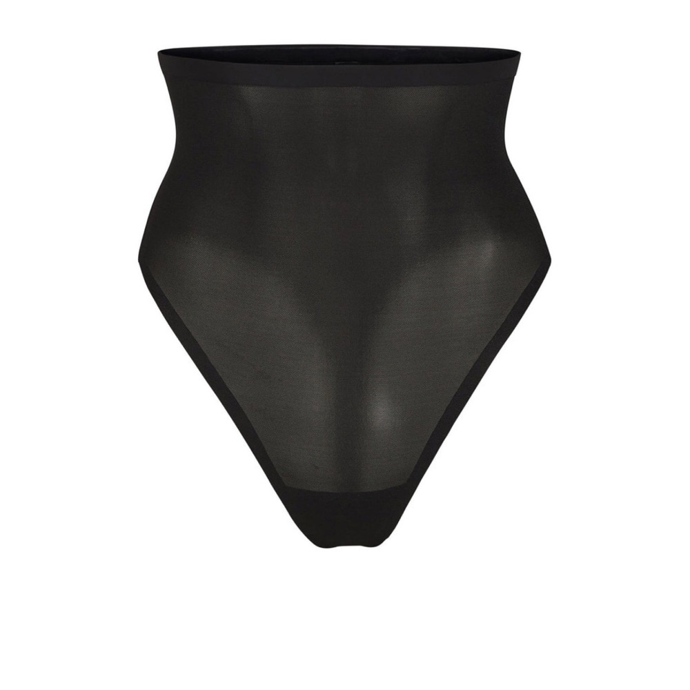 NEW! SKIMS SHEER SCULPT HIGH-WAISTED THONG BLACK SIZE XL